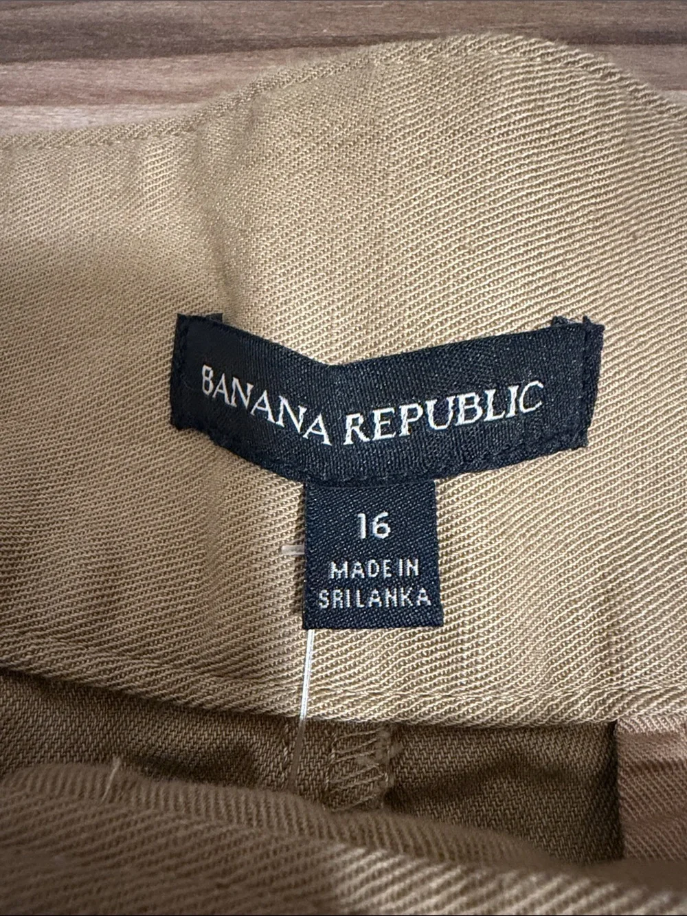 Banana Republic Heritage Linen Explorer Cargo Pant Khaki Women’s Sz. 16 NWT